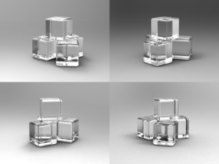 Lodowe kostki na stole studyjnym © Vermicule design