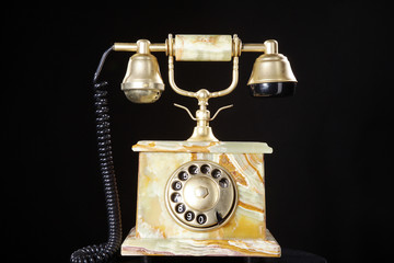 Telefon Antik aus Marmor Nahaufnahme