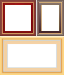 three empty frames