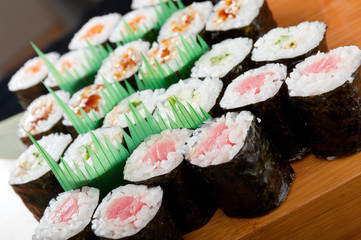 set of japanese sushi.