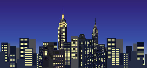 New York Skyscrapers - obrazy, fototapety, plakaty