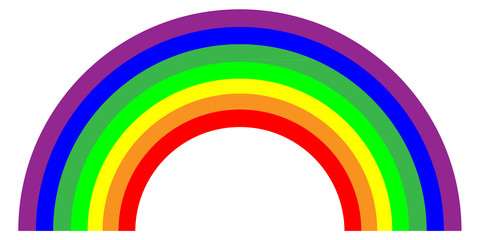 Fototapeta premium Rainbow on white