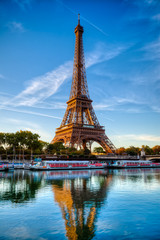 Naklejka premium Wieża Eiffla Paryż Francja