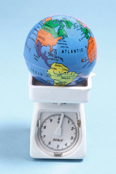 Globe on Weighing Scale