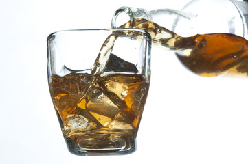 Glass with whiskey