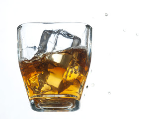 Glass with whiskey