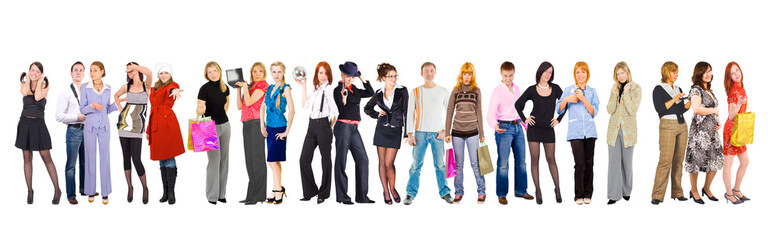 Fototapeta premium People Group Isolated