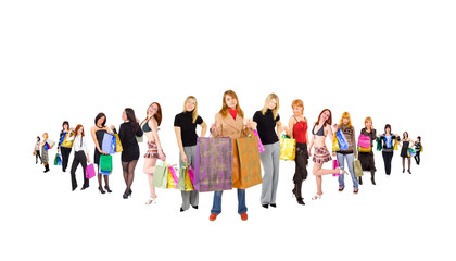 Fototapeta premium Shopping Buyers Lines