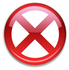 Button Kreuz / X / Verbot