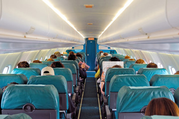 Bologna airport, Inside a passenger plane
