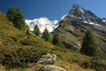 Fototapeta na wymiar Lo Besso massif - Val d'Anniviers
