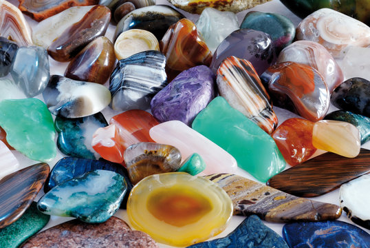 Natural semiprecious stones