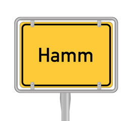 Hamm, Ortsschild