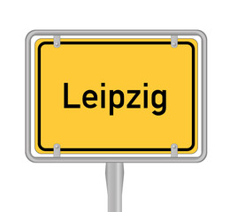 Leipzig , Ortsschild