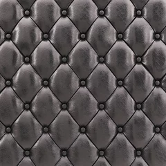 Photo sur Plexiglas Cuir Modèle de tapisserie d& 39 ameublement en cuir noir, illustration 3d