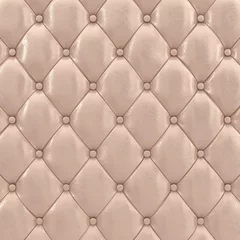 Photo sur Plexiglas Cuir Modèle de tapisserie d& 39 ameublement en cuir beige, illustration 3d
