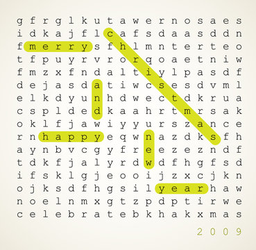 Christmas Card - Word Search Puzzle