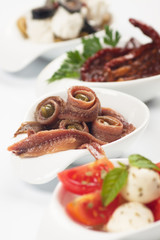 Anchovy rolls served as appetizer