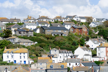 scorcio del villaggio di Port Isaac in Gran Bretagna
