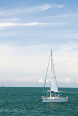 Sailboat on sea