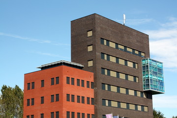 Modern office building in Groningen in the Netherlands
