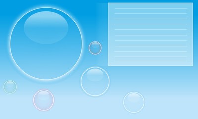 Glückwunschkarte mit Luftblasen