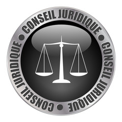 Bouton "CONSEIL JURIDIQUE" (justice droits consommateurs légal)