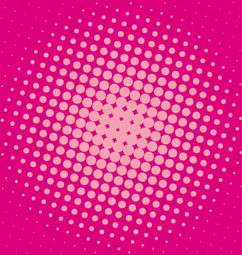 Pink halftone dots background
