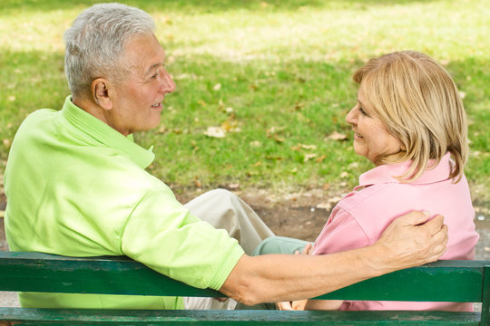 Old Couple Outdoors