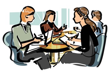 Obraz premium 女性の会議