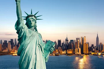 Papier Peint photo Lieux américains New York statue de la Liberté