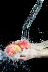 Apple and water