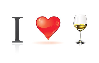 J'aime le vin blanc : r&eacute;bus