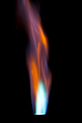 Single gas jet flame
