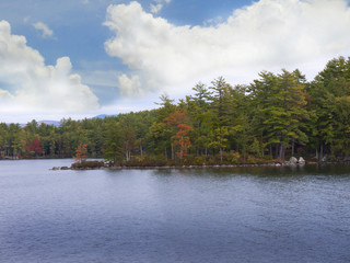 Fototapeta na wymiar Lake Placid, Adirondack Mountains New York, USA