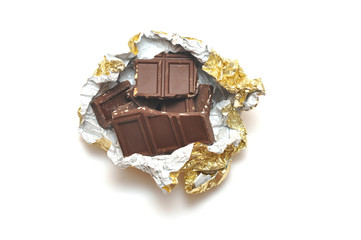 Broken chocolate bar