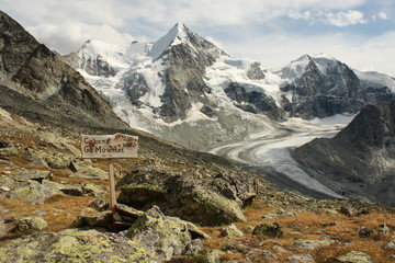 panoramic view of Zinal glacier