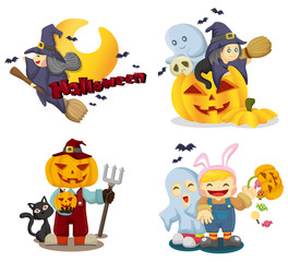 Halloween icons set