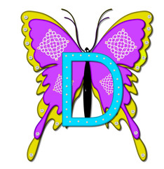 Alpha Bling Butterfly D