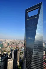 Deurstickers Shanghai - World Financial Center © Volker Haak