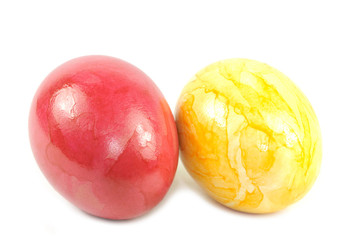 Rotes und gelbes Ei
