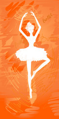 silhouette painted ballerinas