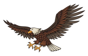 Fototapeta na wymiar Eagle attacking