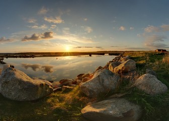 Warm coloured sunset