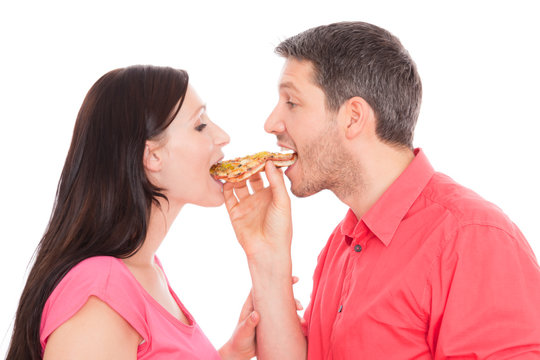 couple pizza