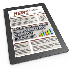 Business news on tablet pc