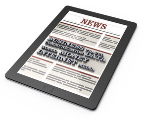 Business news on tablet pc