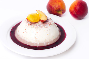 Panna-cotta with peach