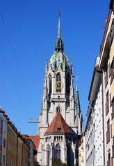 Fototapeta na wymiar München, katholische Pfarrkirche St Paul´s (erbaut 1892-1906)