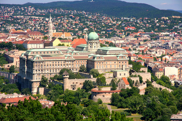 Fototapeta na wymiar Buda castle, Budapest, Hungary from Citadel